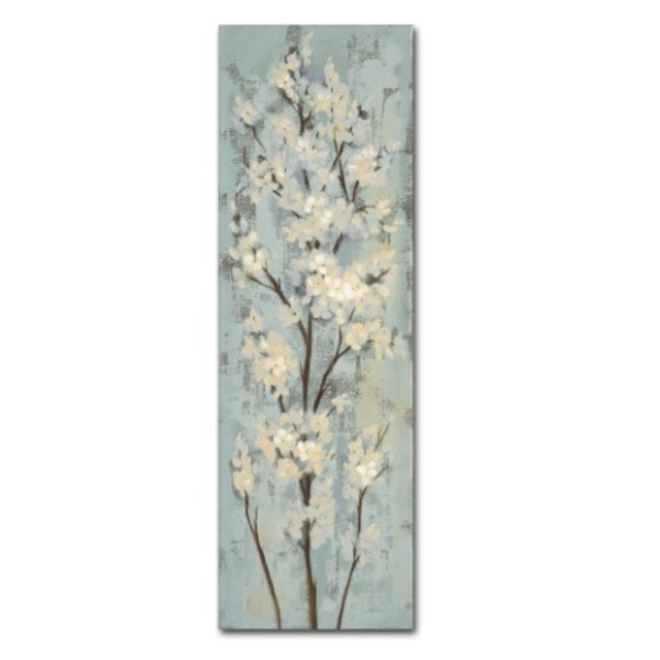 Trademark Fine Art Silvia Vassileva 'Almond Branch I on Light Blue' Canvas Art, 6x19 WAP01492-C619GG